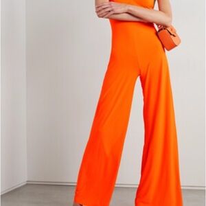 Norma Kamali Bright Orange Jumpsuit